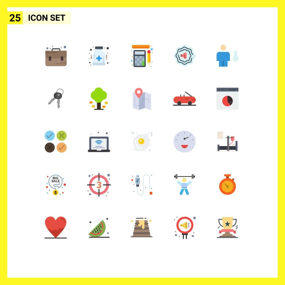 Stock Vector Icon Pack of 25 Line Signs and Symbols for keys human tools degrees avatar Editable Vector Design Elements