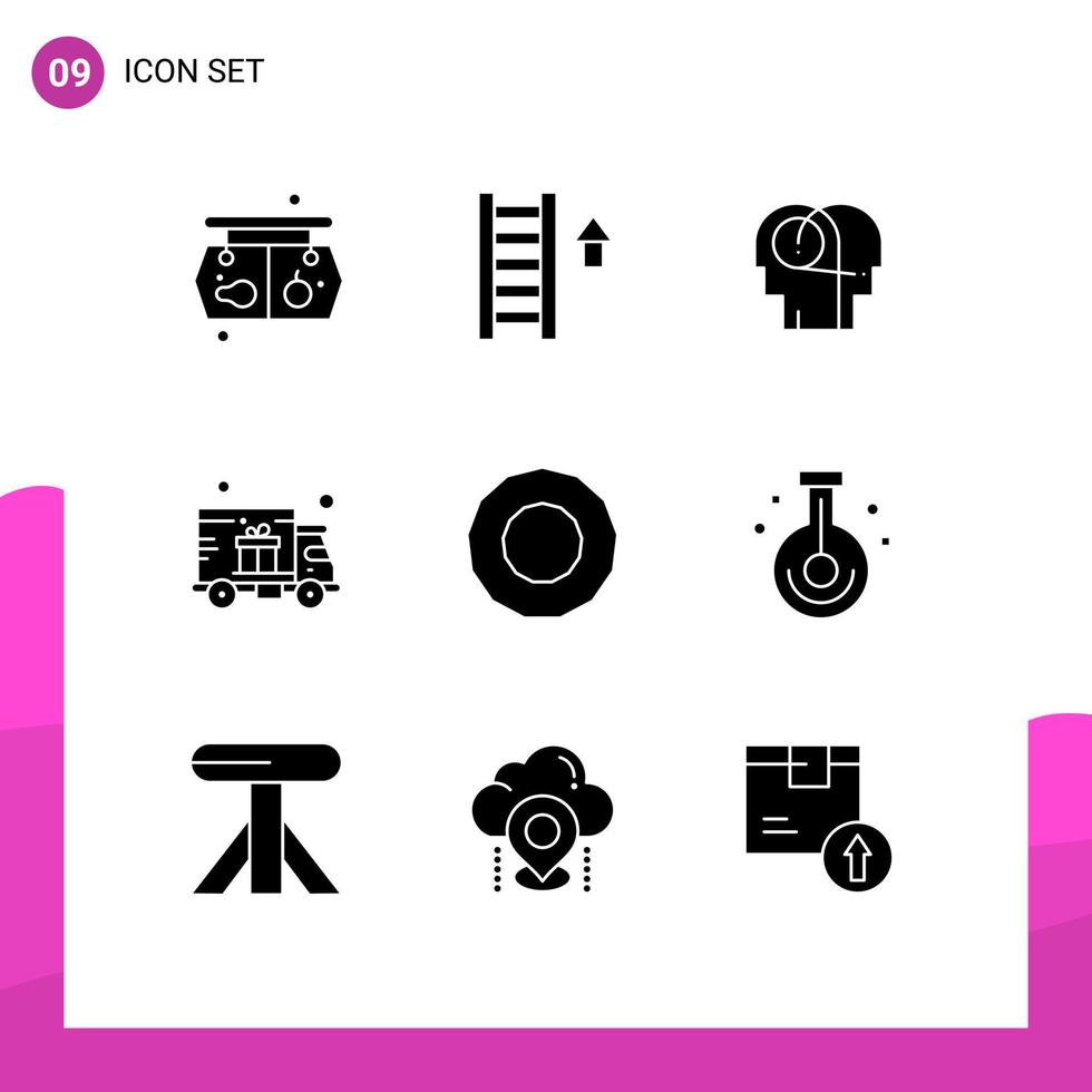 9 Creative Icons Modern Signs and Symbols of bonus truck better shipping delivery Editable Vector Design Elements