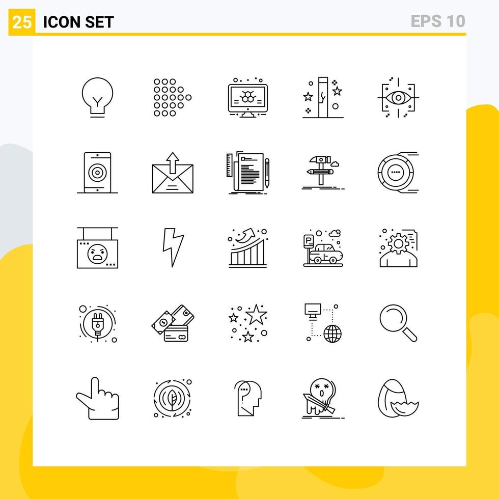 Line Pack of 25 Universal Symbols of engineering magic info holidays day Editable Vector Design Elements