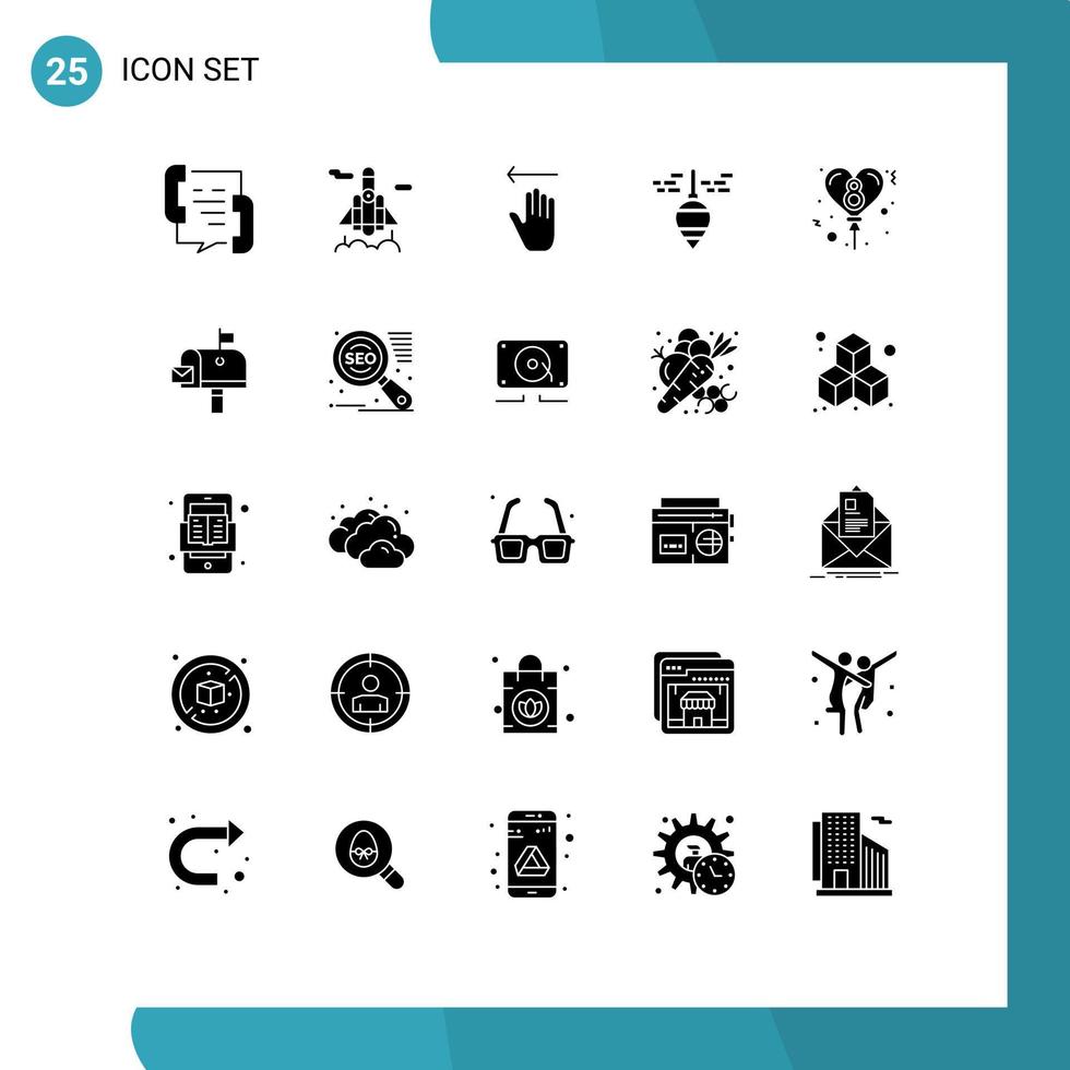 25 Creative Icons Modern Signs and Symbols of celebration tool hand plumb bob plumb Editable Vector Design Elements