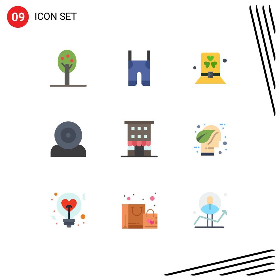 Universal Icon Symbols Group of 9 Modern Flat Colors of technology gadget costume devices patrick Editable Vector Design Elements