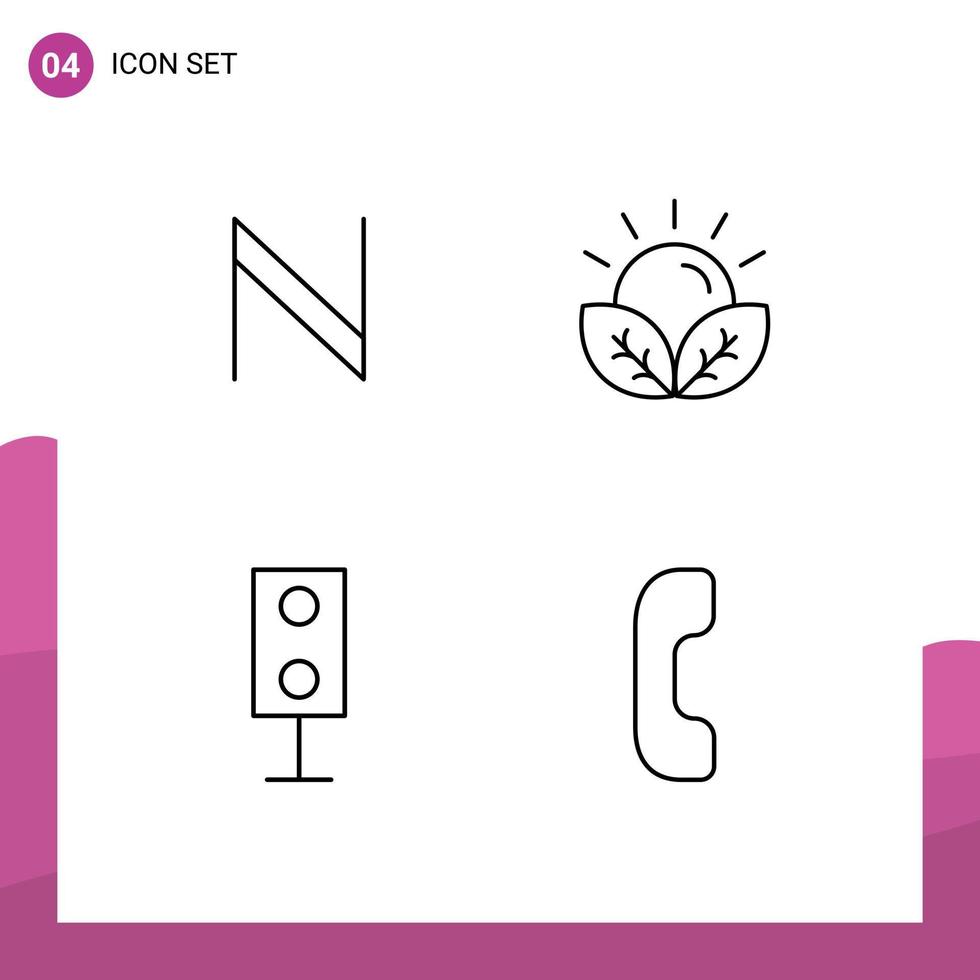 Group of 4 Modern Filledline Flat Colors Set for blockchain electronics agriculture farming speaker Editable Vector Design Elements