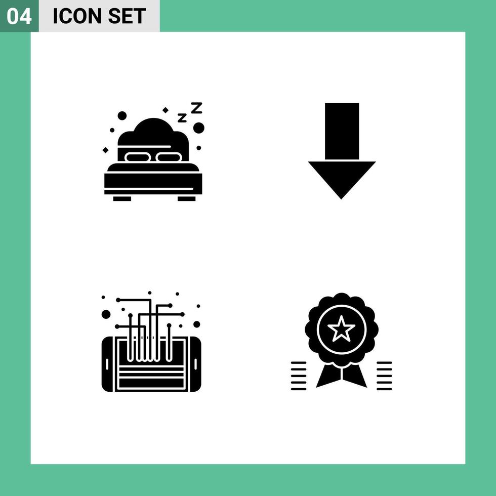 4 iconos creativos signos y símbolos modernos de la dirección de la flecha del teléfono de verano elementos de diseño vectorial editables inteligentes vector