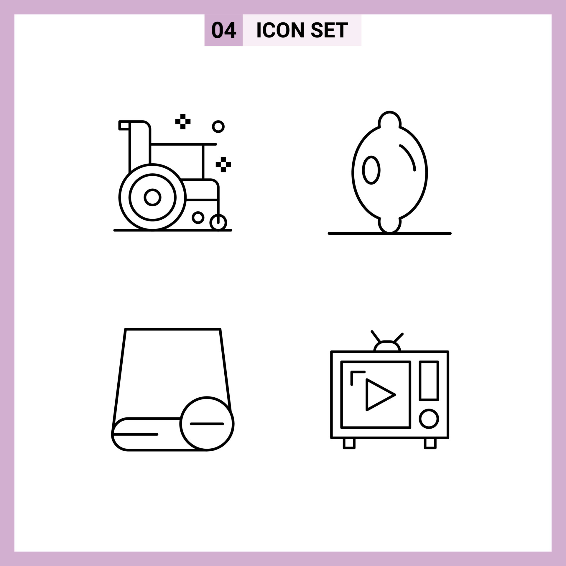 4 Creative Icons Modern Signs and Symbols of disease drive health lemon