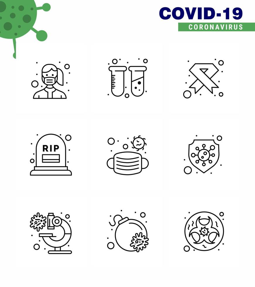 COVID19 corona virus contamination prevention Blue icon 25 pack such as  mortality count lab sign medical viral coronavirus 2019nov disease Vector Design Elements