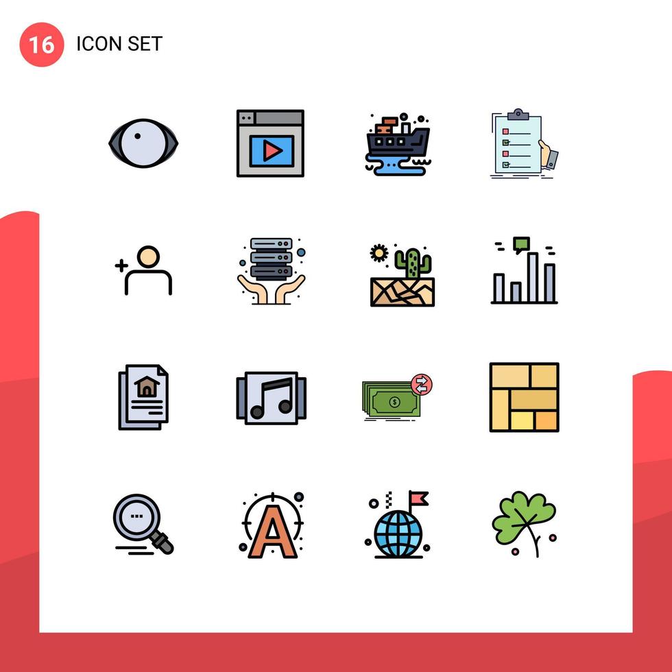 16 Creative Icons Modern Signs and Symbols of instagram clipboard oil list check Editable Creative Vector Design Elements