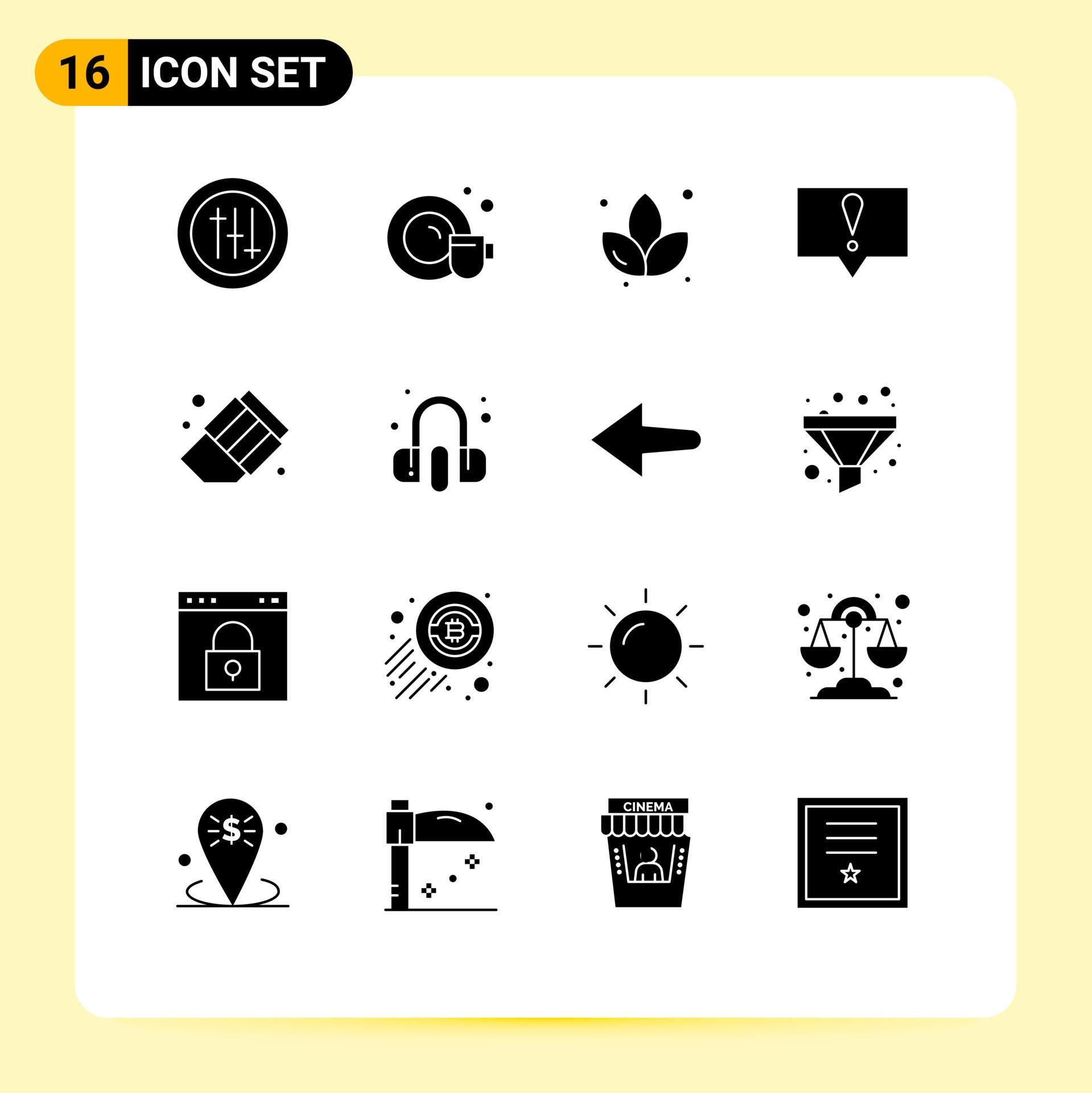 Set of 16 Modern UI Icons Symbols Signs for service customer sauna