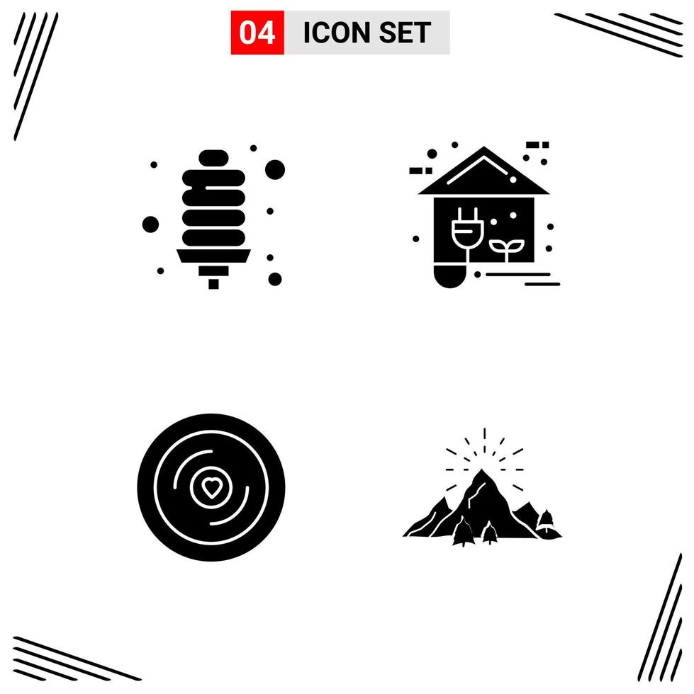 4 Icons Solid Style Grid Based Creative Glyph Symbols for Website Design Simple Solid Icon Signs Isolated on White Background 4 Icon Set Creative Black Icon vector background