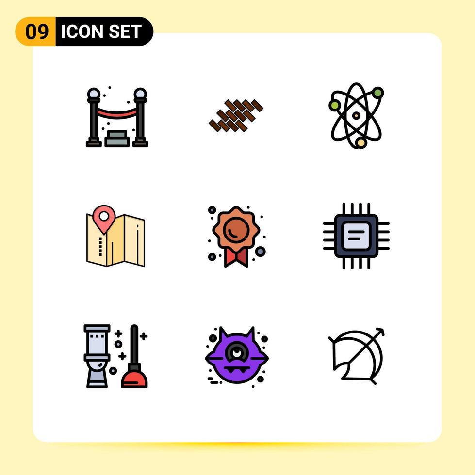 9 Creative Icons Modern Signs and Symbols of quality hotel achievement pin location Editable Vector Design Elements