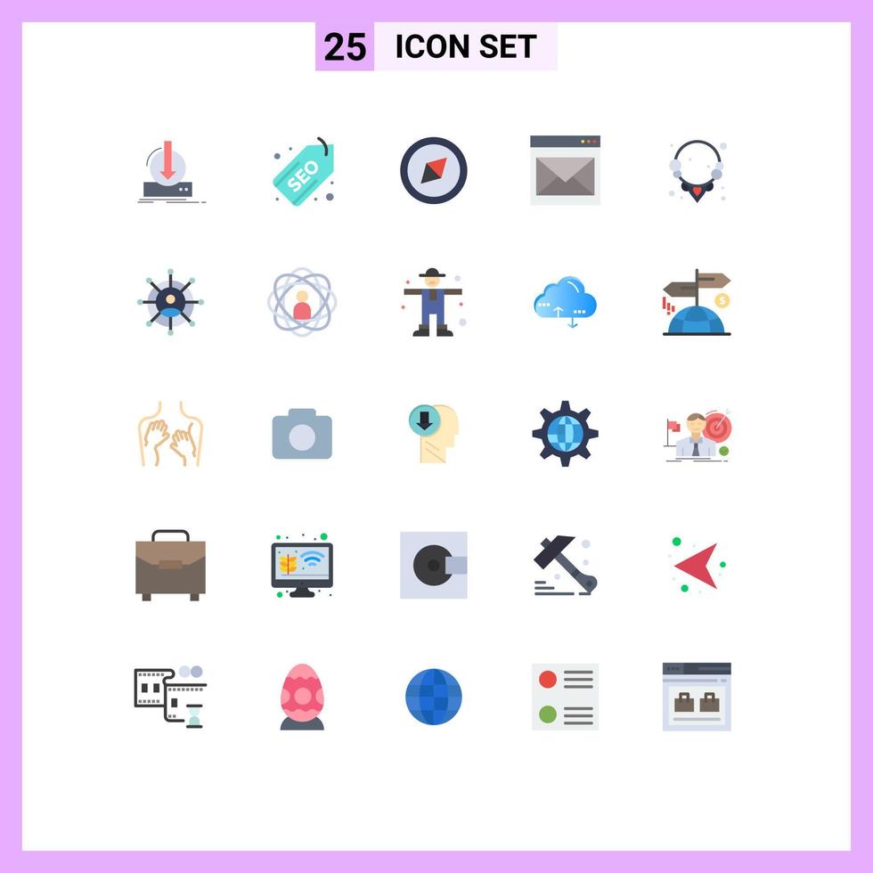 Set of 25 Vector Flat Colors on Grid for jewelry diamond seo mail contact us Editable Vector Design Elements