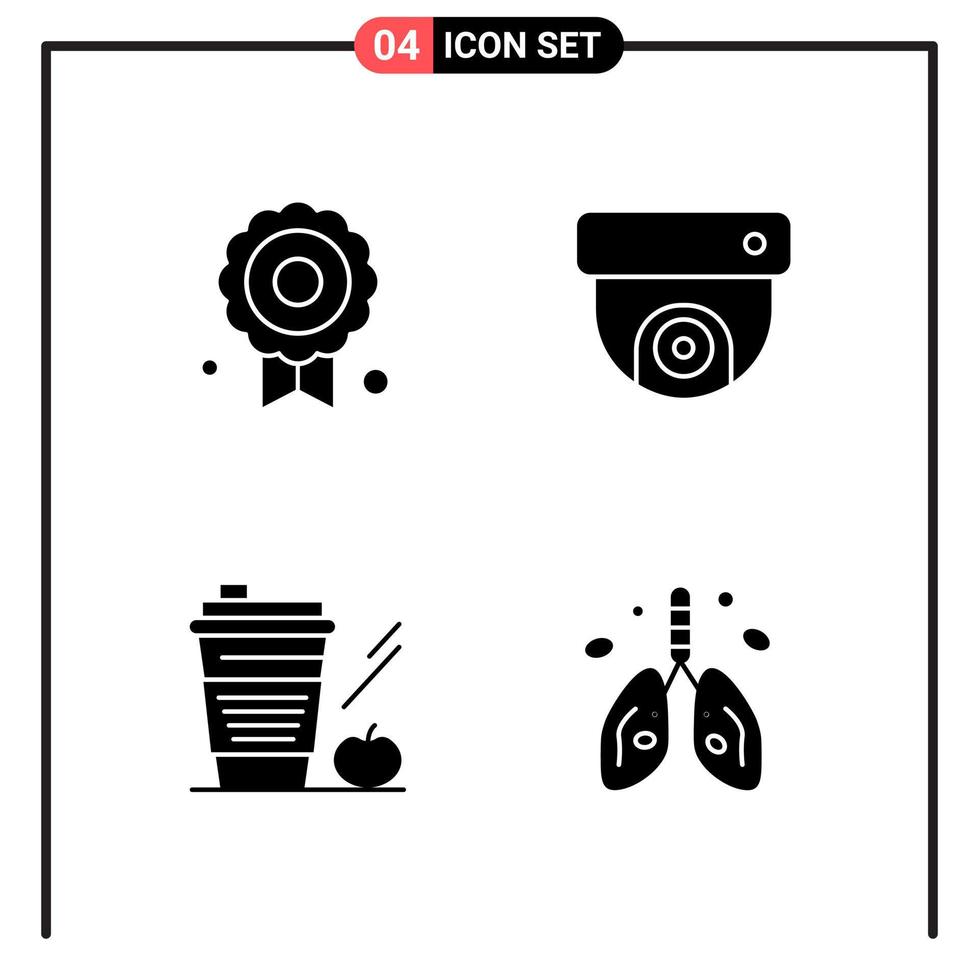 conjunto de 4 iconos de estilo sólido para web y símbolos de glifos móviles para imprimir signos de iconos sólidos aislados en fondo blanco 4 conjunto de iconos fondo de vector de icono negro creativo