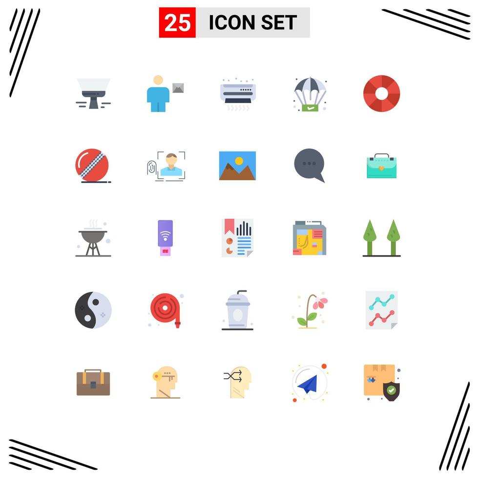 Set of 25 Modern UI Icons Symbols Signs for travel product letter process summer Editable Vector Design Elements