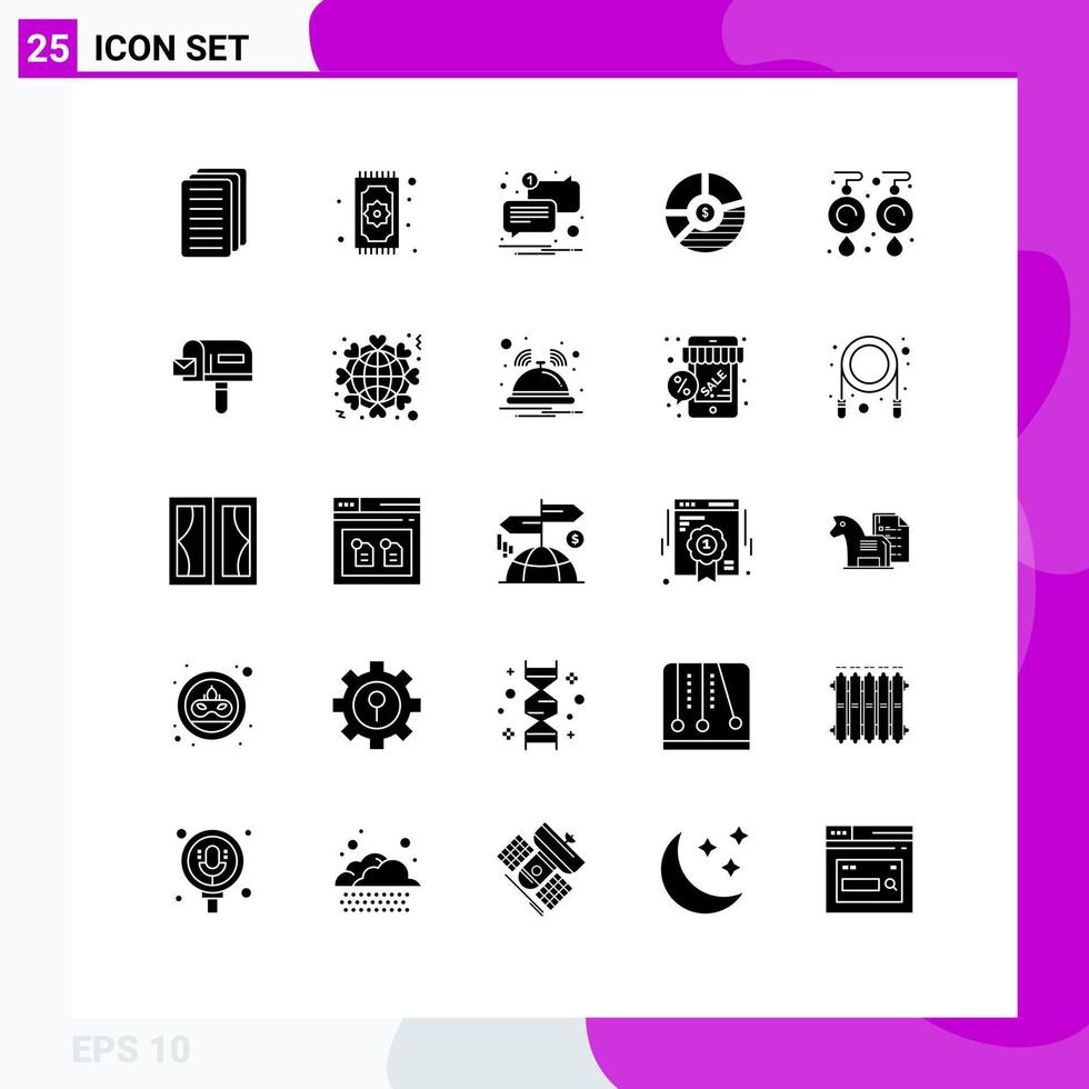 25 Creative Icons Modern Signs and Symbols of seo business chat bar chart Editable Vector Design Elements