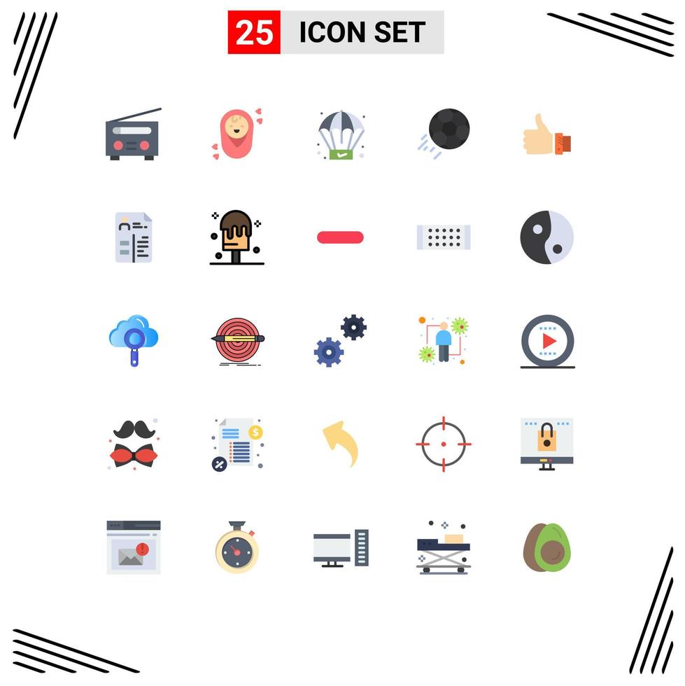 paquete de iconos de vector de stock de 25 signos y símbolos de línea para elementos de diseño de vector editables de bola de deporte de proceso de dedo