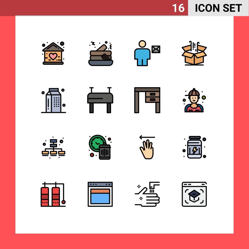 16 iconos creativos signos y símbolos modernos de marketing finanzas avatar carta de negocios elementos de diseño de vectores creativos editables