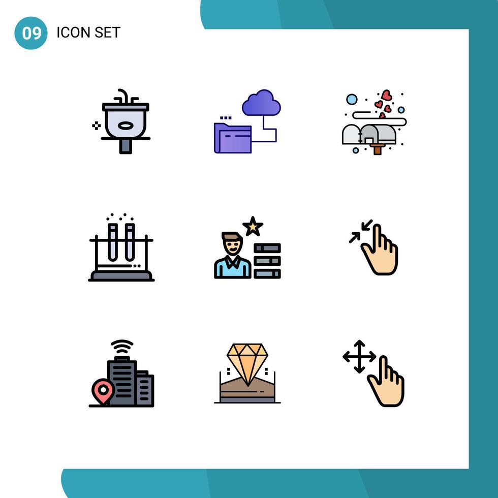 9 Creative Icons Modern Signs and Symbols of find job tube file test mail Editable Vector Design Elements