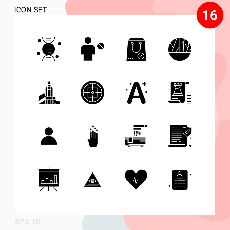 Pack of 16 creative Solid Glyphs of bomb skin infection check infection yes Editable Vector Design Elements