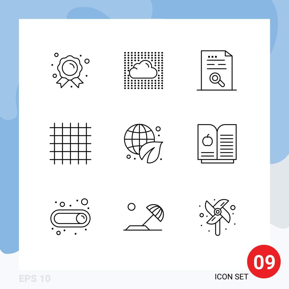 9 Thematic Vector Outlines and Editable Symbols of streamline layout layers grid file Editable Vector Design Elements