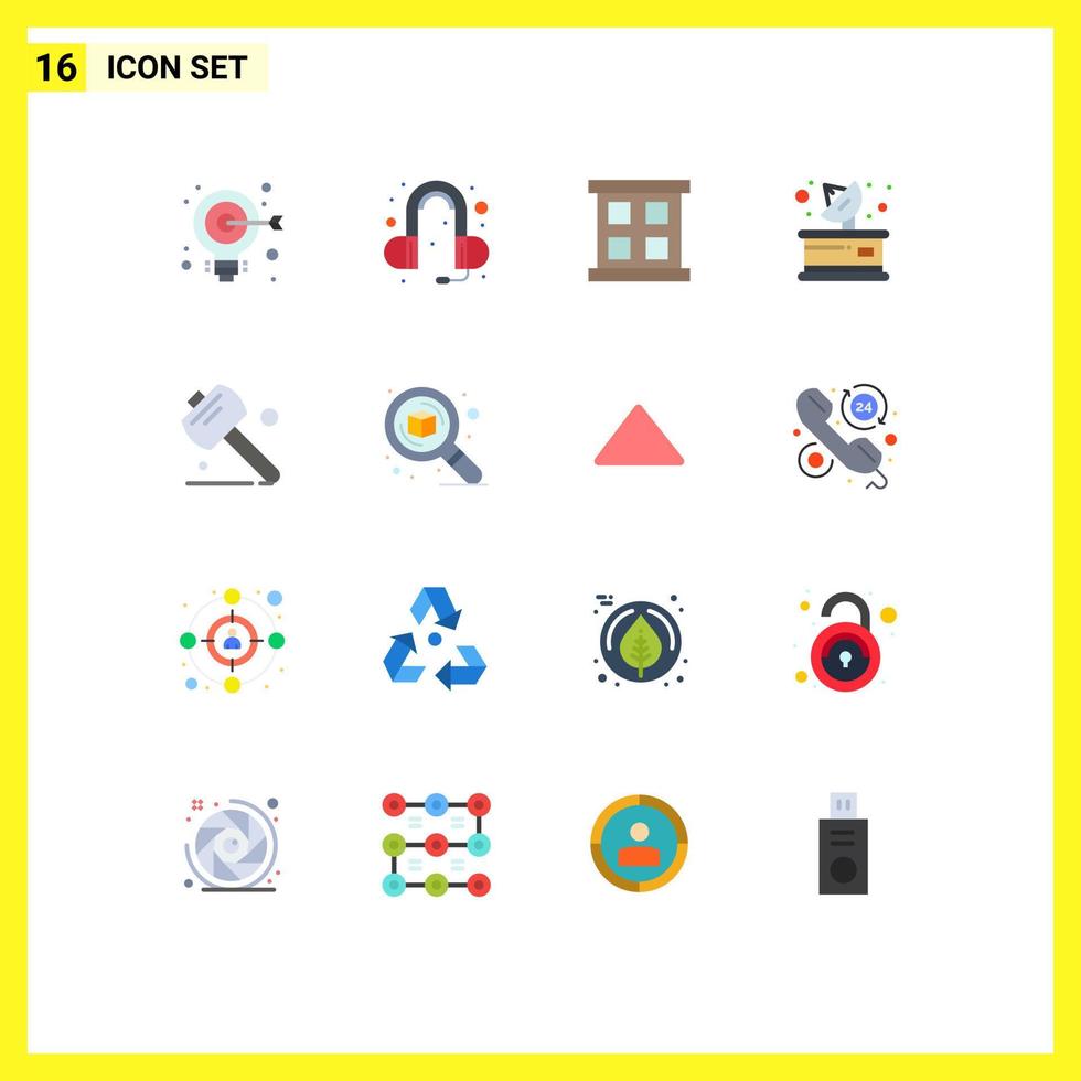16 Creative Icons Modern Signs and Symbols of design hand window saw parabolic Editable Pack of Creative Vector Design Elements
