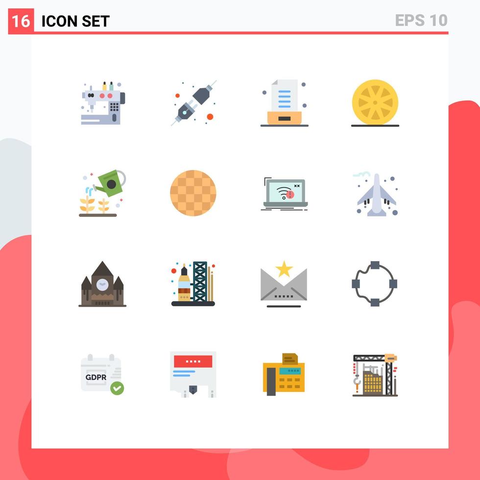 16 Creative Icons Modern Signs and Symbols of garden lemon email healthy food Editable Pack of Creative Vector Design Elements