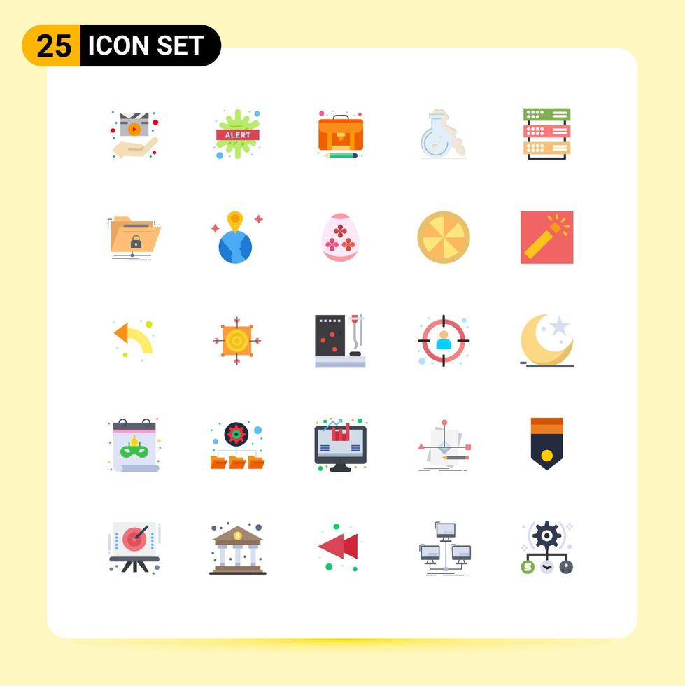 Universal Icon Symbols Group of 25 Modern Flat Colors of medical lab disease flask creator Editable Vector Design Elements