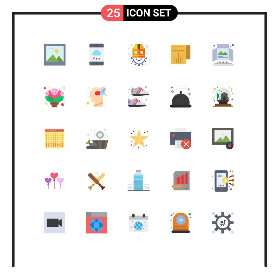 25 Universal Flat Colors Set for Web and Mobile Applications print ad labor report financial Editable Vector Design Elements