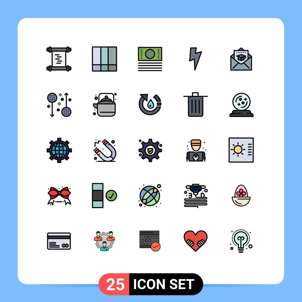 Set of 25 Modern UI Icons Symbols Signs for disease graduation ecommerce education ui Editable Vector Design Elements