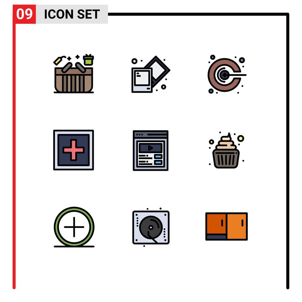 9 iconos creativos signos y símbolos modernos de contenido personalizado pregunta idea información ayuda elementos de diseño vectorial editables vector