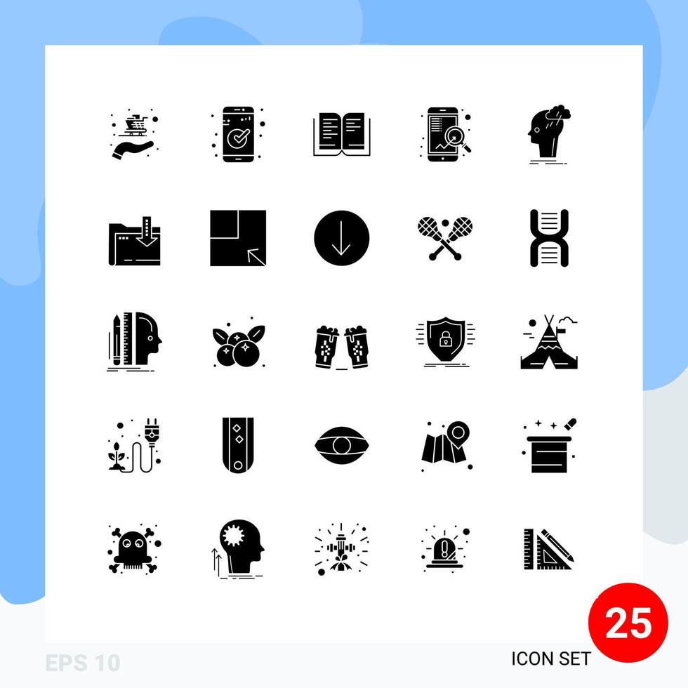 25 Creative Icons Modern Signs and Symbols of idea creative education brainstorm search Editable Vector Design Elements