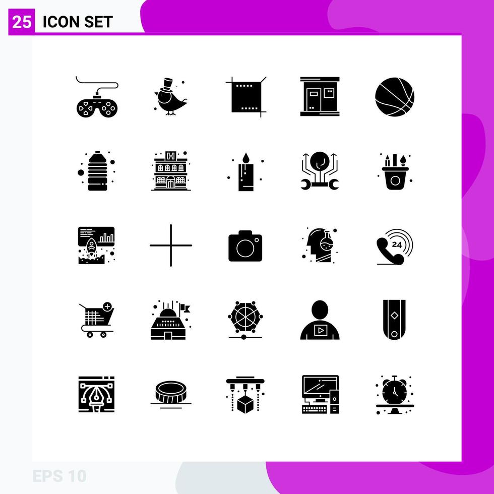 Set of 25 Modern UI Icons Symbols Signs for ball wellness crop spa hot Editable Vector Design Elements