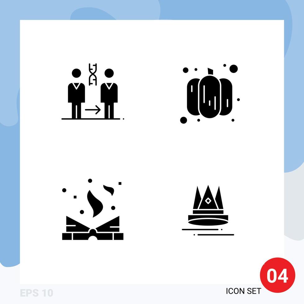 conjunto de iconos de interfaz de usuario modernos símbolos signos para literatura de adn libro de hechizos de calabaza de hospital elementos de diseño vectorial editables vector