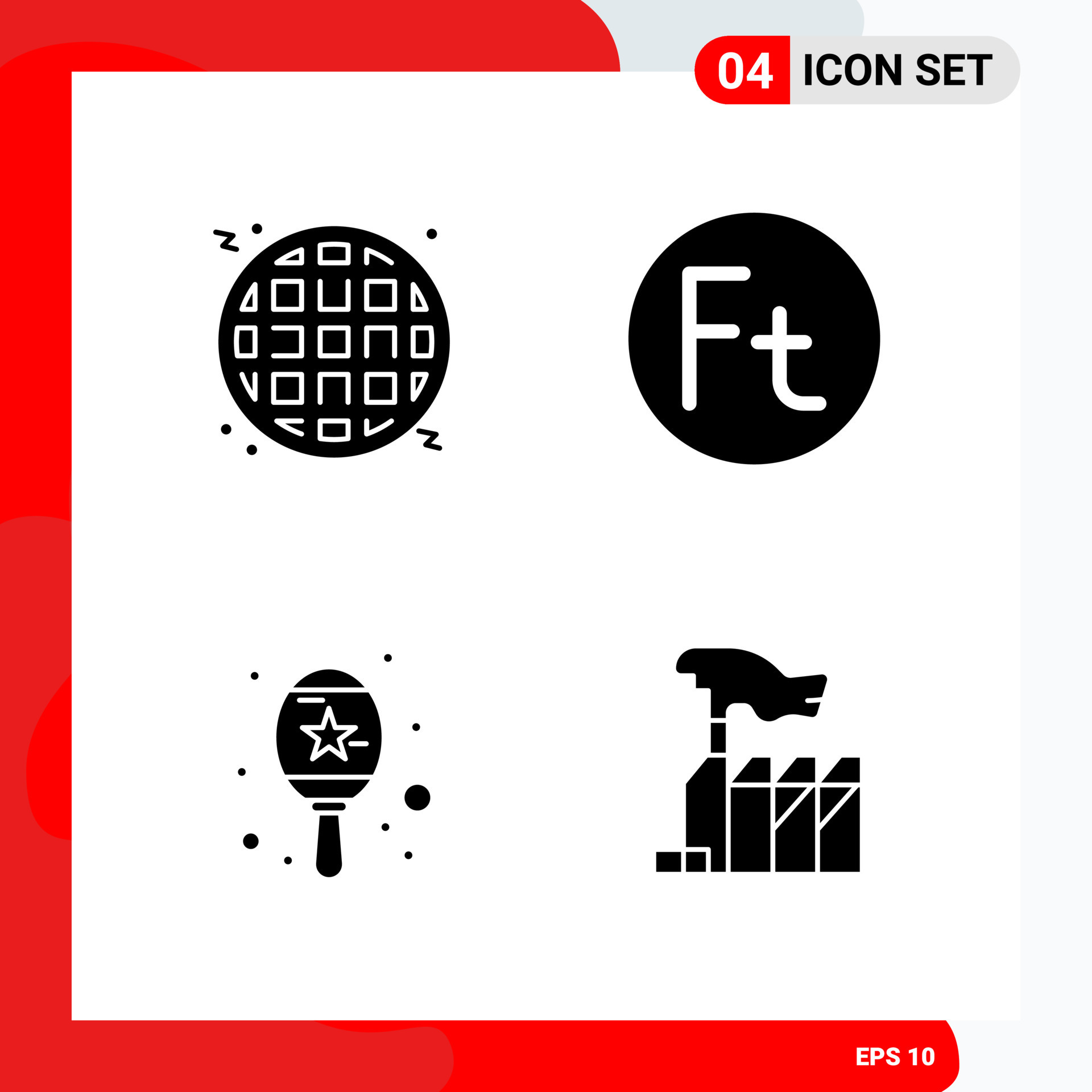 Creative Set Of 4 Universal Glyph Icons Isolated On White Background Creative Set Of 4 Universal Glyph Icons Isolated On White Background