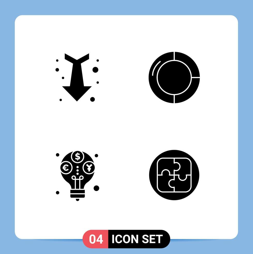 Pictogram Set of Simple Solid Glyphs of arrow profit straight finance budget Editable Vector Design Elements