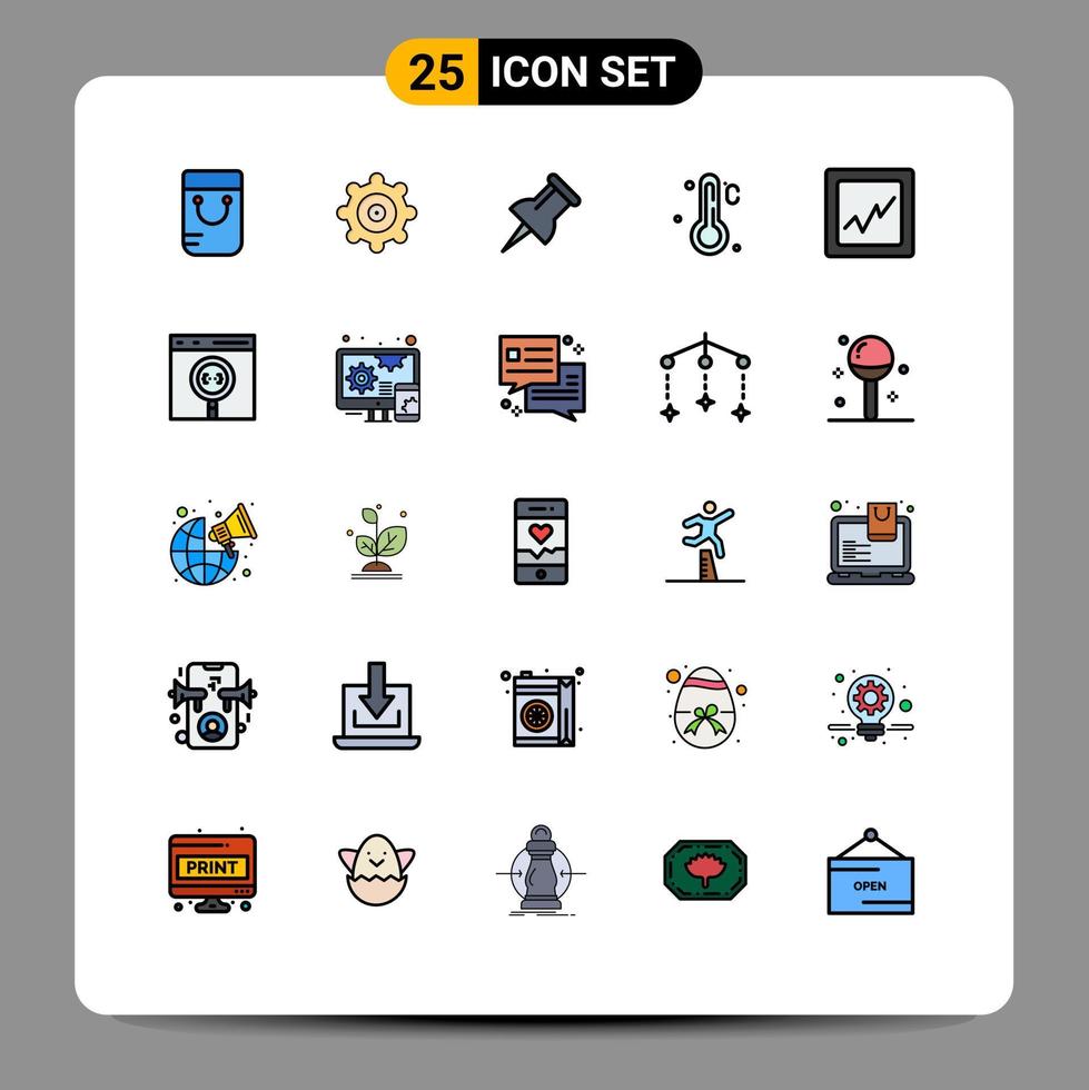 25 Creative Icons Modern Signs and Symbols of adaptive develop thermometer coding app Editable Vector Design Elements