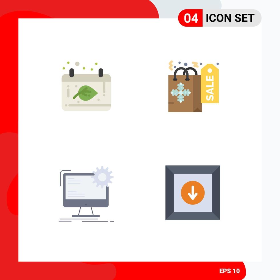 4 Creative Icons Modern Signs and Symbols of autumn page thanksgiving xmas static Editable Vector Design Elements