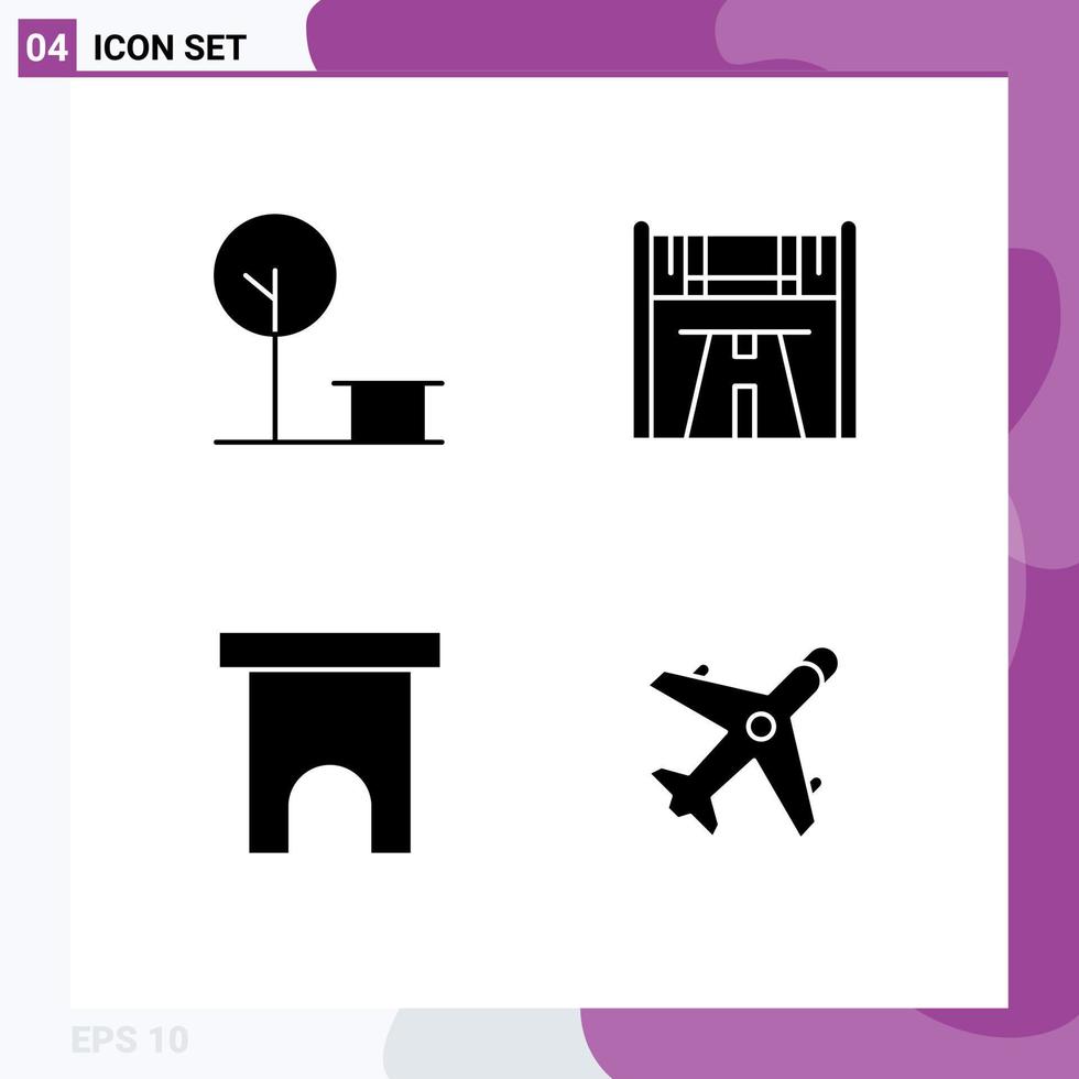 Modern Set of Solid Glyphs Pictograph of city institute building place race shop Editable Vector Design Elements