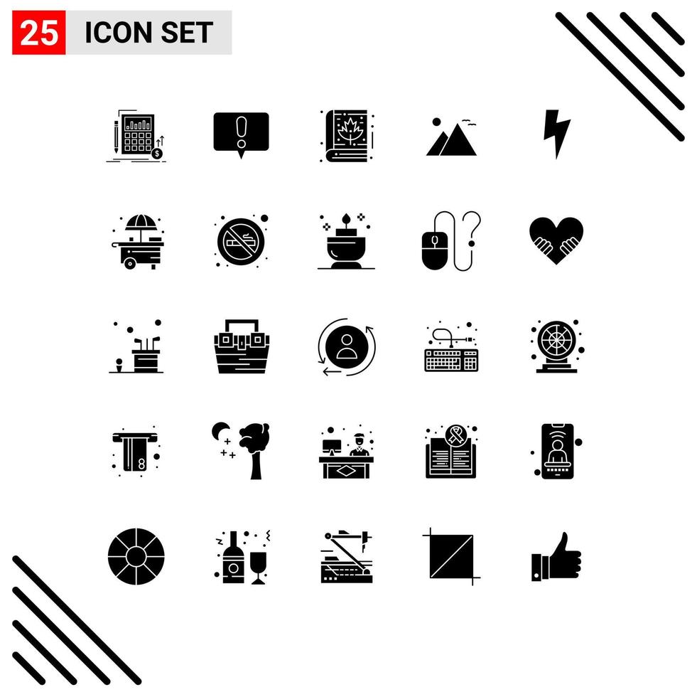 25 iconos creativos signos y símbolos modernos de pirámide de poder hito de otoño egipto elementos de diseño vectorial editables vector