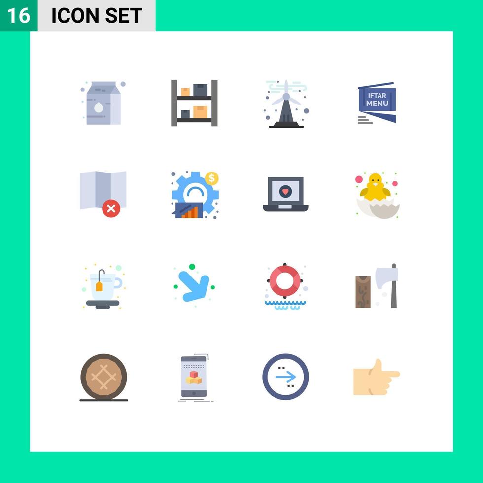 16 Creative Icons Modern Signs and Symbols of delete fast green energy roza menu Editable Pack of Creative Vector Design Elements
