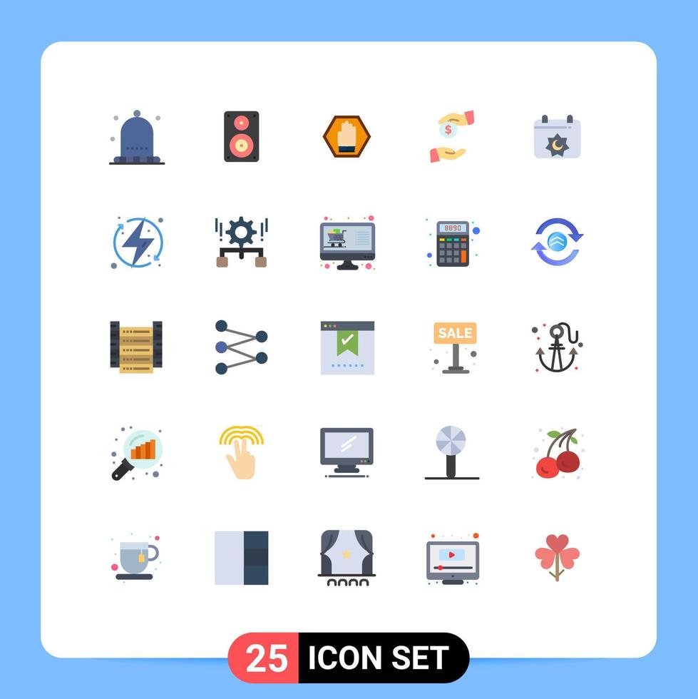 Flat Color Pack of 25 Universal Symbols of corrupt bribery professional bribe traffic Editable Vector Design Elements