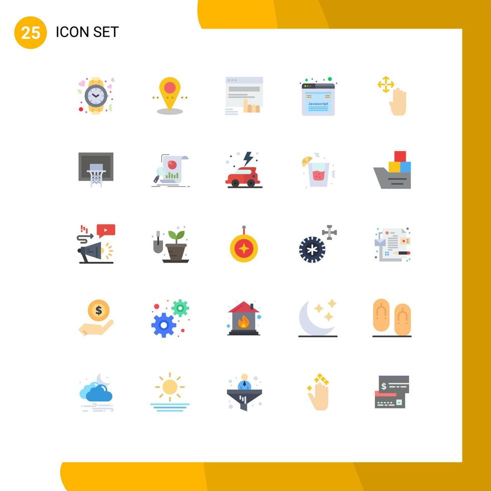Universal Icon Symbols Group of 25 Modern Flat Colors of hand ...
