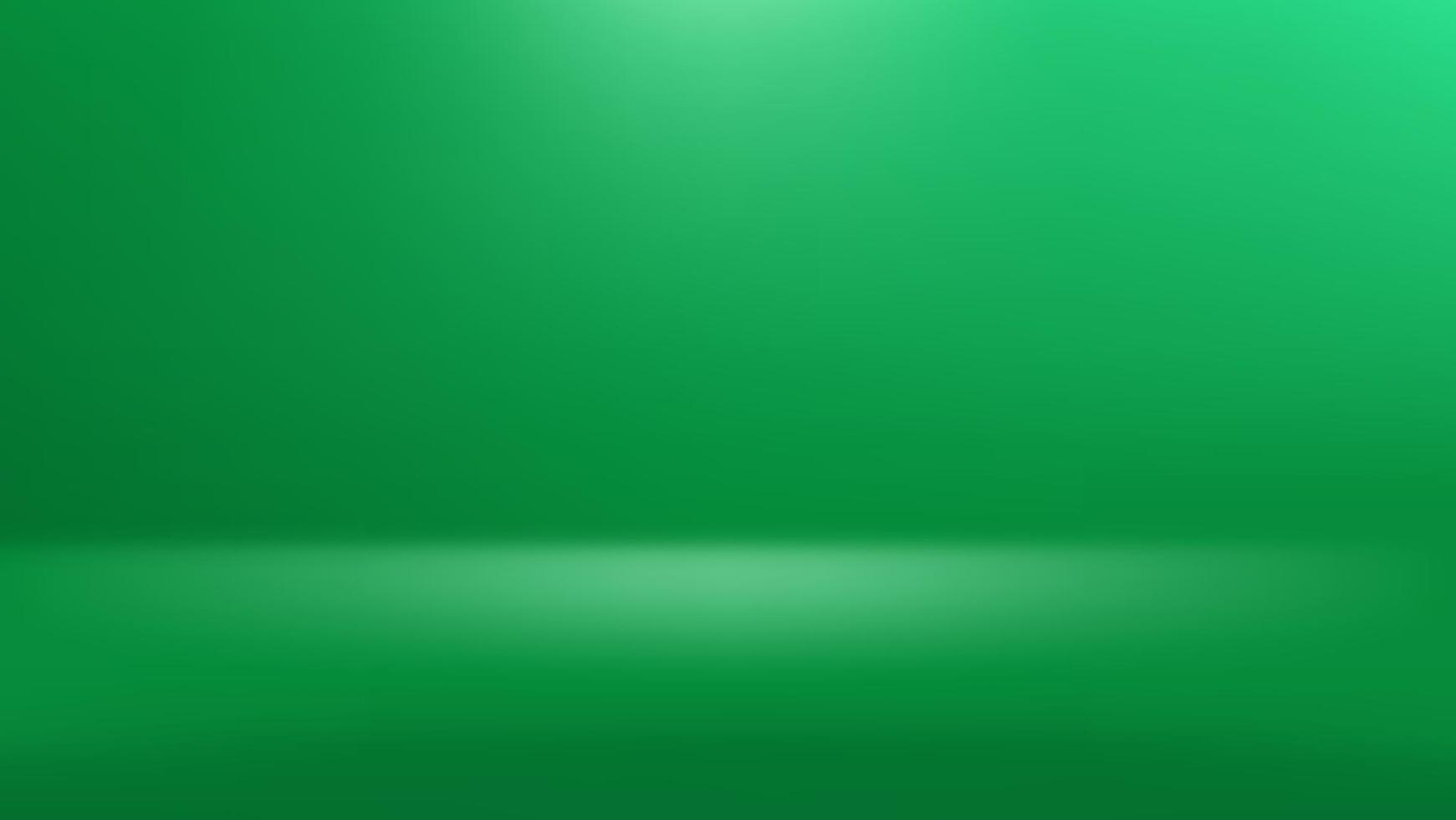 fondo verde abstracto. sala de estudio vacía con iluminación para elemento de diseño gráfico vector