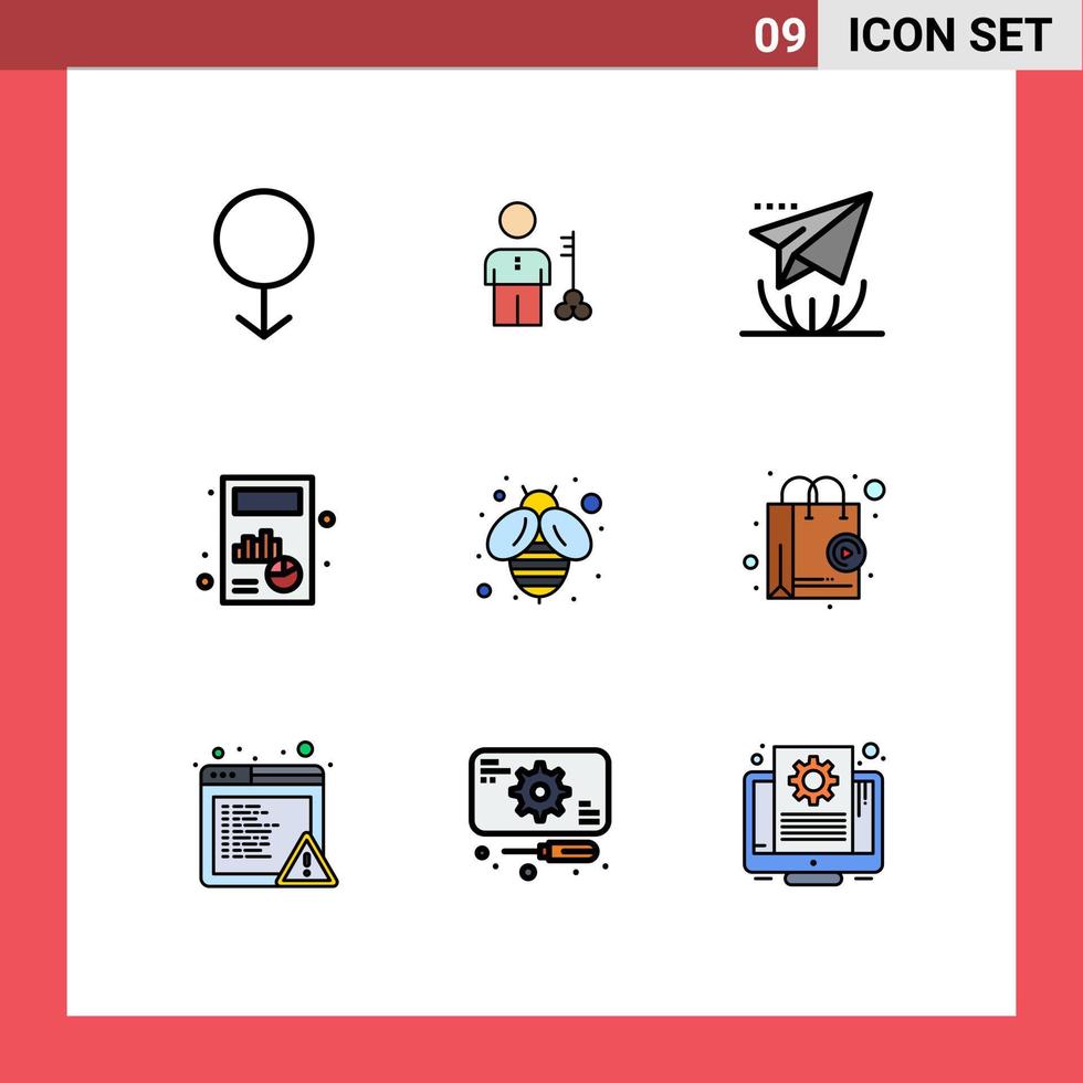 9 Creative Icons Modern Signs and Symbols of graph calculate provider business letter Editable Vector Design Elements