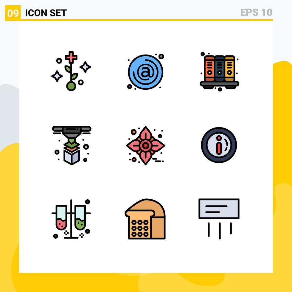 9 Creative Icons Modern Signs and Symbols of autumn layer agenda printing modeling Editable Vector Design Elements