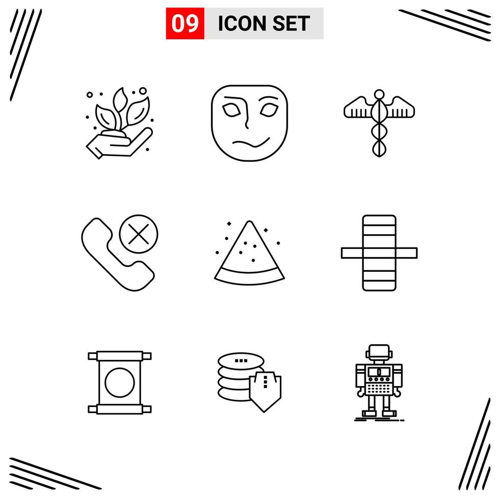 9 Icons Line Style Grid Based Creative Outline Symbols for Website Design Simple Line Icon Signs Isolated on White Background 9 Icon Set vector