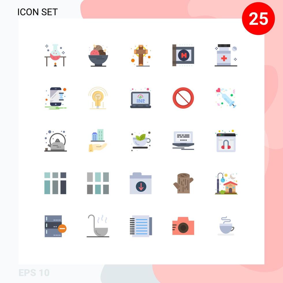 25 Universal Flat Colors Set for Web and Mobile Applications device hospital party healthcare irish Editable Vector Design Elements