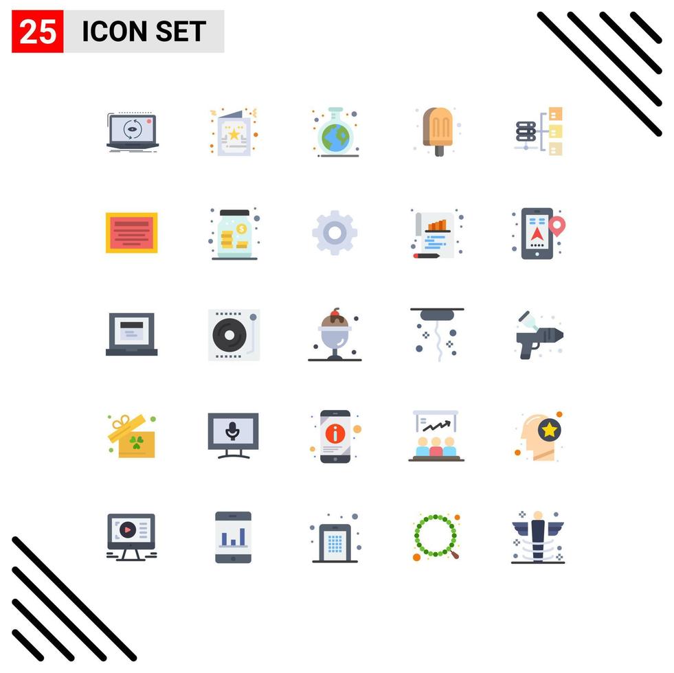 25 Creative Icons Modern Signs and Symbols of network ice cream xmas food tube Editable Vector Design Elements