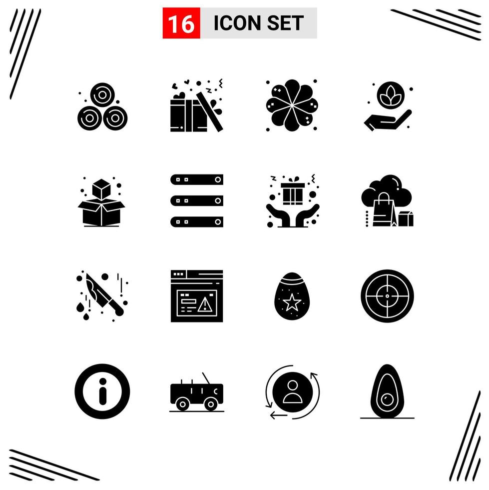 16 Icons Solid Style Grid Based Creative Glyph Symbols for Website Design Simple Solid Icon Signs Isolated on White Background 16 Icon Set vector