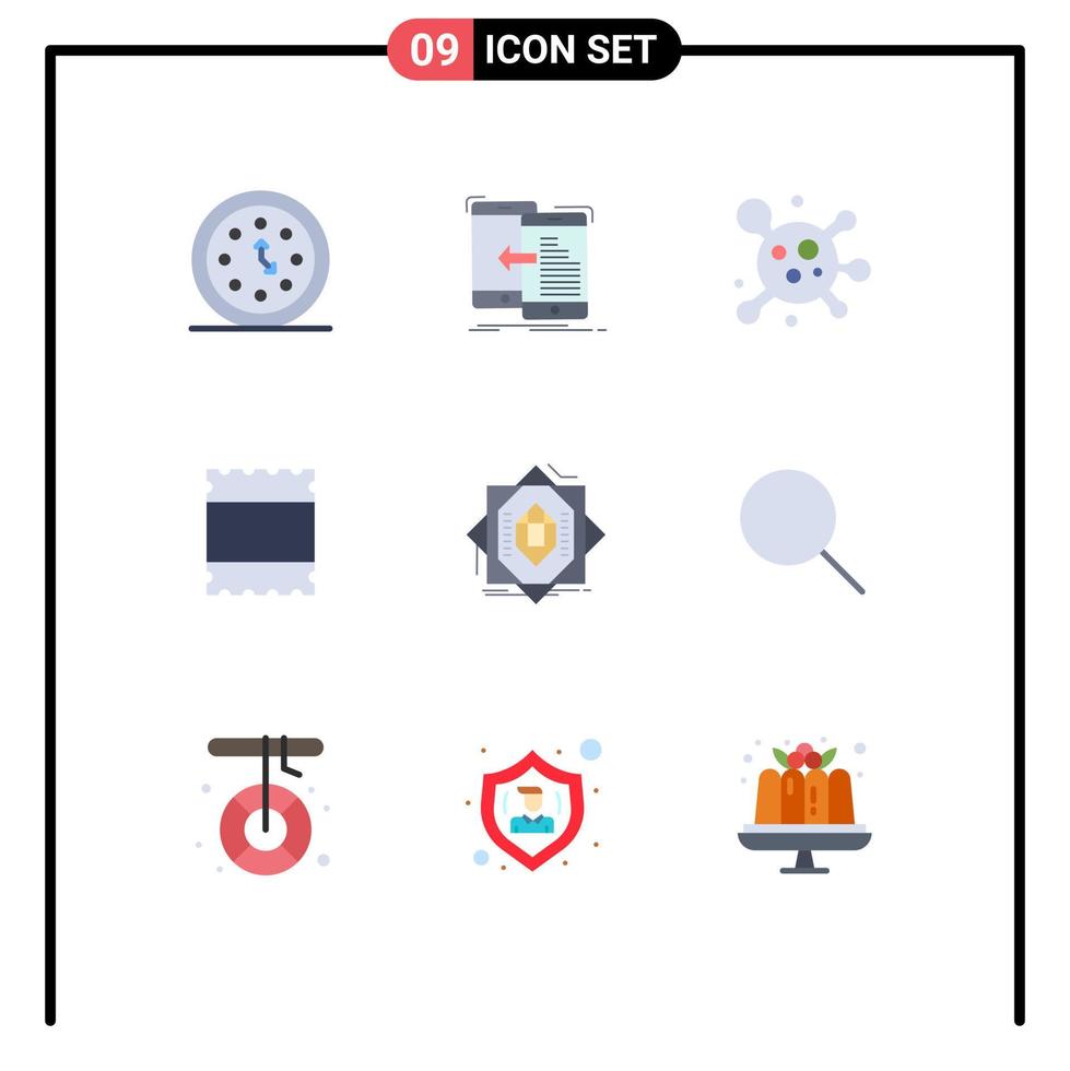 Pack of 9 creative Flat Colors of fabrication abstract management maximize science Editable Vector Design Elements