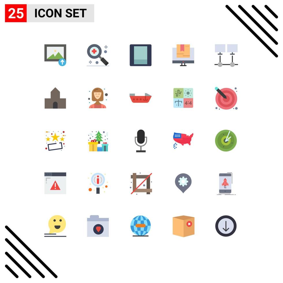 Stock Vector Icon Pack of 25 Line Signs and Symbols for network connection toggle connect shop Editable Vector Design Elements