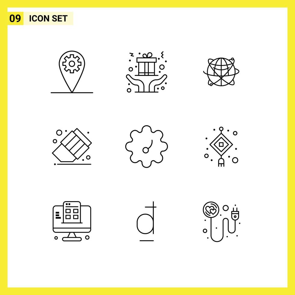 9 Thematic Vector Outlines and Editable Symbols of patterson education business back to school resources Editable Vector Design Elements